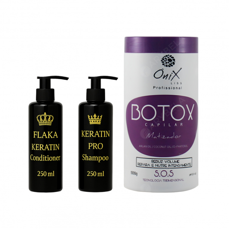 Onix B.TOX Capilar Matizador + Flaka Keratin Set – Professionele Verzorging voor Blonder Haar