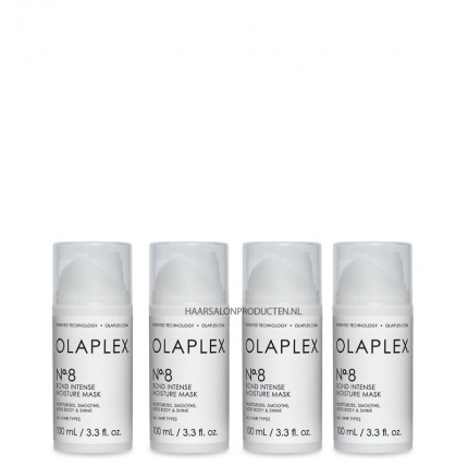 OLAPLEX® 4x No.8 Bond Intense Moisture Mask 100ml (Set van 4)