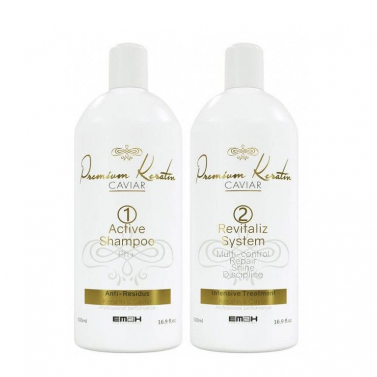 EM2H Premium Keratin Caviar Smoothing Set 2x 500 ml