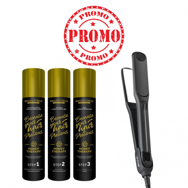 Actie voor de helft van de prijs! BraziliCious Honey Therapy Keratine & Stijltang