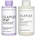 OLAPLEX No.4P Blonde Shampoo & No.5 Bond Conditioner - 250ml