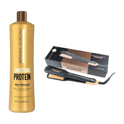 BRASIL CACAU Smoothing Protein + Brazilicious Stijltang 250 / °