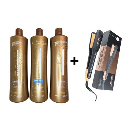 Cadiveu Brasil Cacau Ecokeratin + Professionele StijlTang Van BraziliCious 250°G