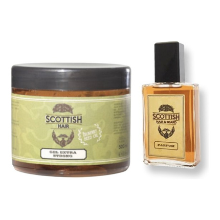 Scottish Hair & Beard Parfum 100 ml + SCOTTISH HAIR & BEARD STYLING & FINISHING GEL EXTRA STRONG 500ML
