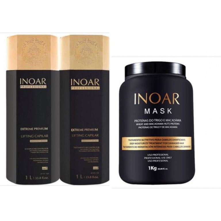 ACTIE!Inoar Marroqino Moroccan Keratine behandeling&Inoar Macadamia Haar Masker 1kg