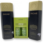Inoar Moroccan 2x1000ml ORIGINAL keratine treatment marokkaanse keratin behandeling & INOAR ARGAN OIL