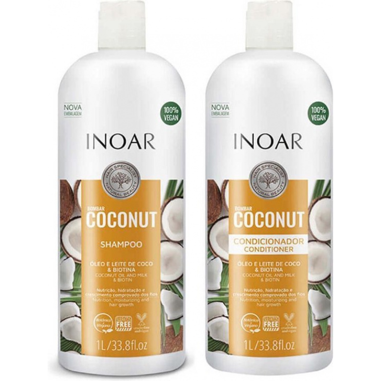Inoar Coconut Shampoo & Conditioner 1000 ML