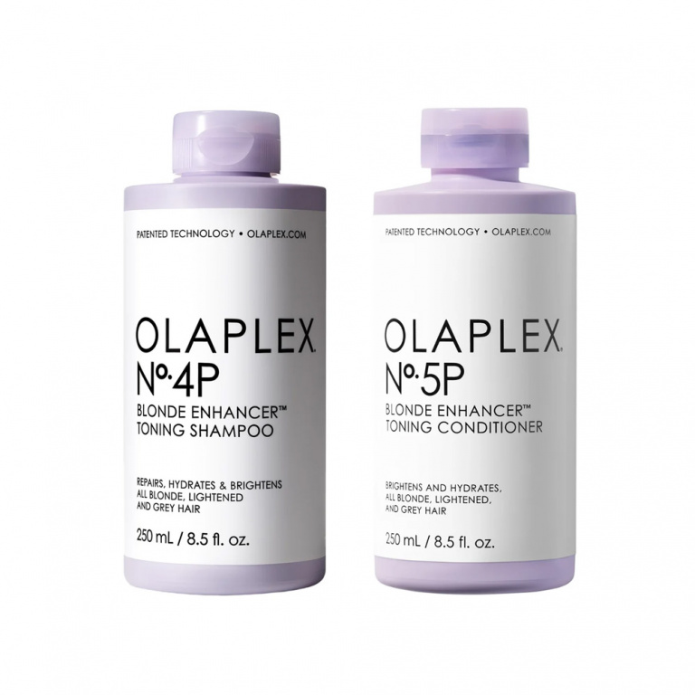 Olaplex No 4P & No 5P Blonde Enhance Toning Shampoo and Conditioner 250 ml