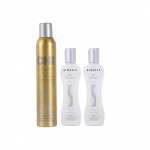 Biosilk Silk Therapy Original Treatment - 2 x 167 ml & CHI - Keratin - Flexible Hold Hairspray - 284 ml