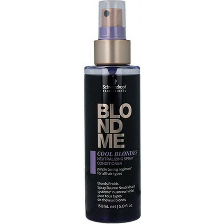 Schwarzkopf BlondMe Cool Blondes Neutralizing Spray Conditioner 150 ML - vrouwen - Voor Beschadigd haar/Geblondeerd haar - Conditioner voor ieder haartype