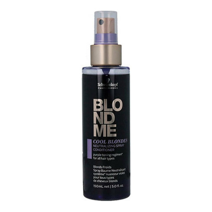 Schwarzkopf BlondMe Cool Blondes Neutralizing Spray Conditioner 150 ML - vrouwen - Voor Beschadigd haar/Geblondeerd haar - Conditioner voor ieder haartype