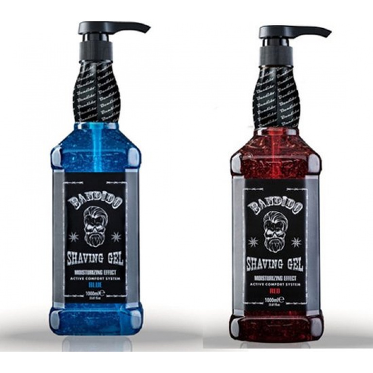 Bandido Shaving Gel for Men (2-Pack 1x Blue,1x Red) - 1000 ml - Scheergel