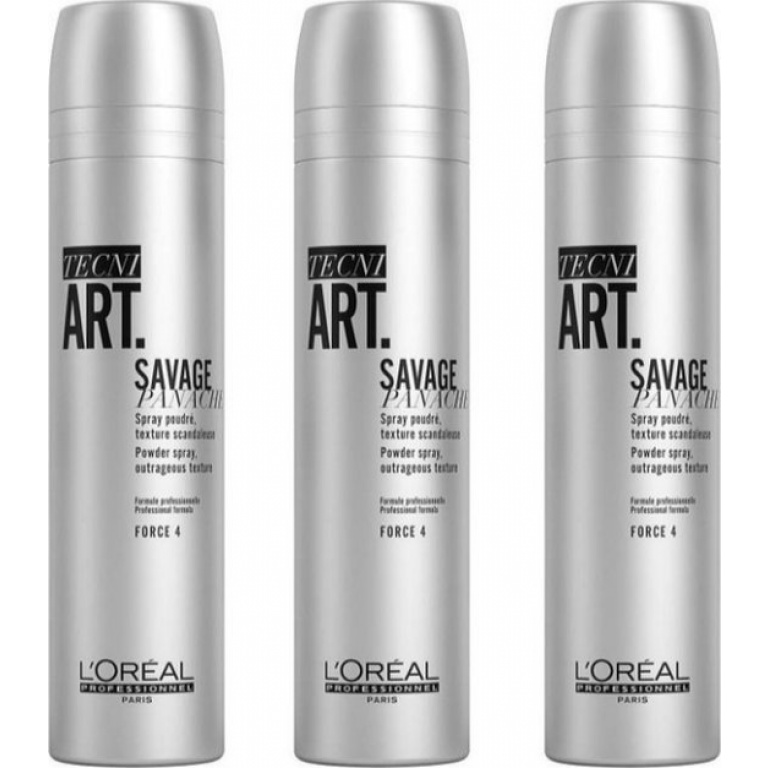 L'Oreal TecniArt - Savage Panache 4 - Powder Spray - 3x250ml