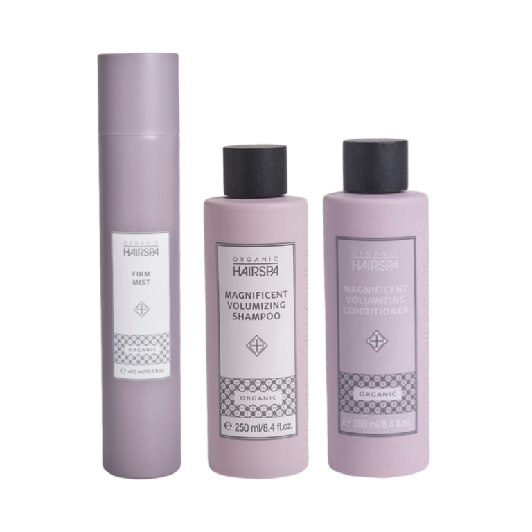 HairSpa City SalonFirm Mist 400ml & Magnificent Volumizing Shampoo & Magnificent Volumizing Conditioner