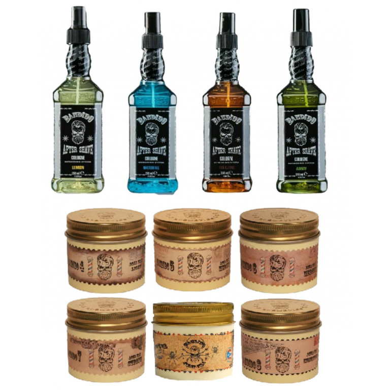 Bandido Aftershave Cologne 4 X 150 ml & Fiber Wax 4. 5. 6. 7. 8.