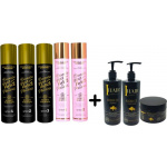 Brazilicious Honey therapy 3 x 1000ml & Brazilicious BioTox 3 x 1000ml & Onderhouds shampoo & Conditioner & Masqu I hair 100 % Organic