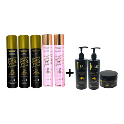 Brazilicious Honey therapy 3 x 1000ml & Brazilicious BioTox 3 x 1000ml & Onderhouds