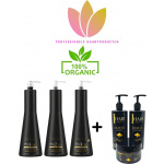 ORGANIC GOLD KERATINE & ORGANIC Onderhouds shampoo 500 ml & Conditioner 500 ml & masker 250 ml