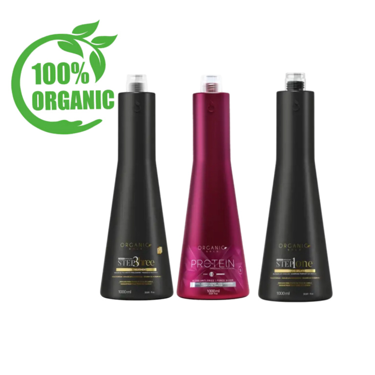 Organic Gold The Gloss Anti Frizz Protein Diamond 1000ml Stap 1.2.3