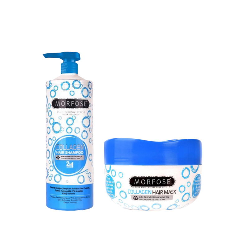 Morfose Argan shampoo 1000 ml & Collagen Hair Mask