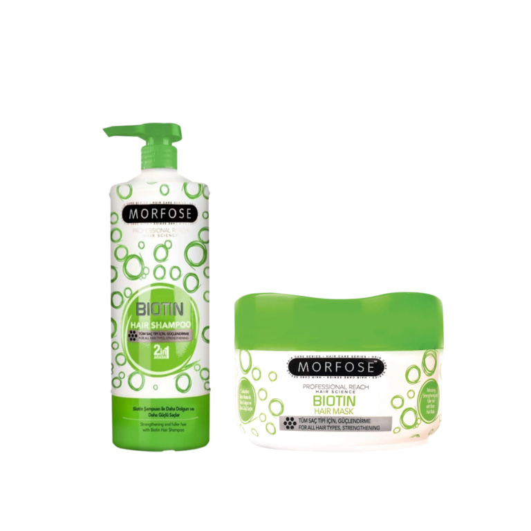Morfose Biotine shampoo 1000 ml & Biotin Hair Mask 250 ml