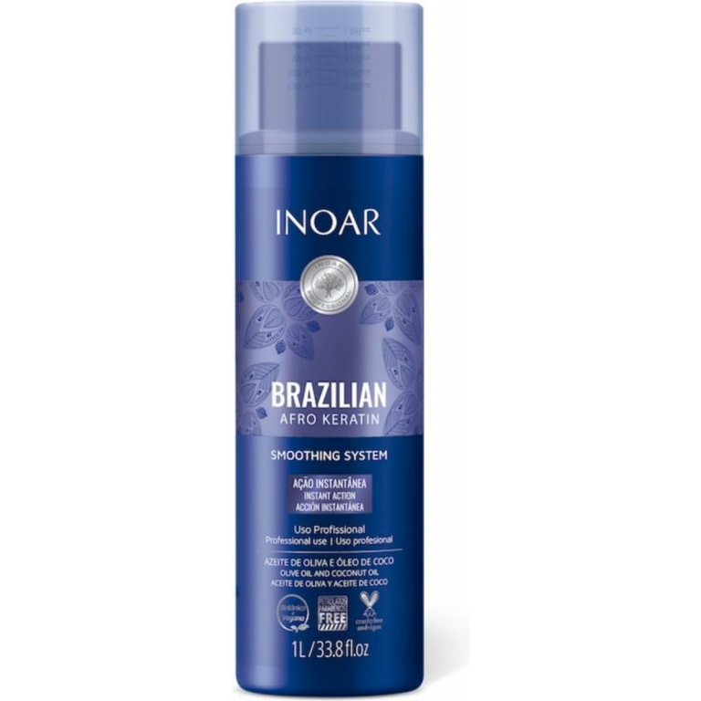 Inoar Brazilian Afro Keratin keratine behandeling Complete behandeling | 1000 ML