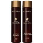 L'ANZA Keratin Healing Oil Duo - Lustrous Shampoo 300ml & Lustrous Conditioner 250ml
