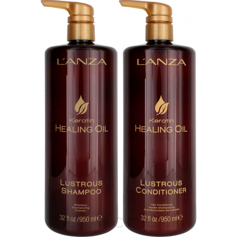 Lanza Keratin Healing Oil Lustrous Shampoo 950ml & Conditioner 950ml