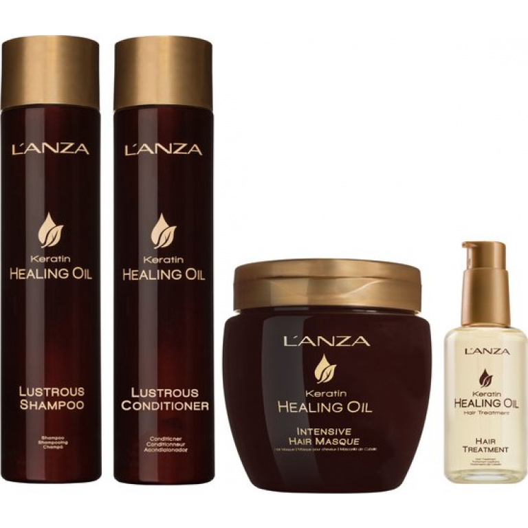 L'ANZA Keratin Healing Oil Lustrous Care Set - 300+250+210+50ml