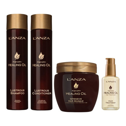 L'ANZA Keratin Healing Oil Lustrous Care Set - 300+250+210+50ml