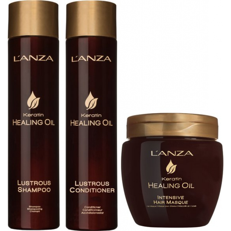 L'ANZA Keratin Healing Oil Lustrous Triple Set - 300+250+210ml