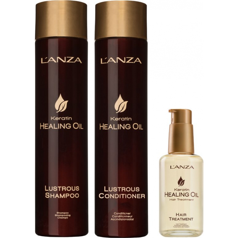 L'ANZA Keratin Healing Oil Lustrous Deluxe Set - 300+250+50ml