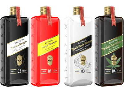 Bandido Golden Collection Black Garlic Hair Shampoo 4 X 250 ML