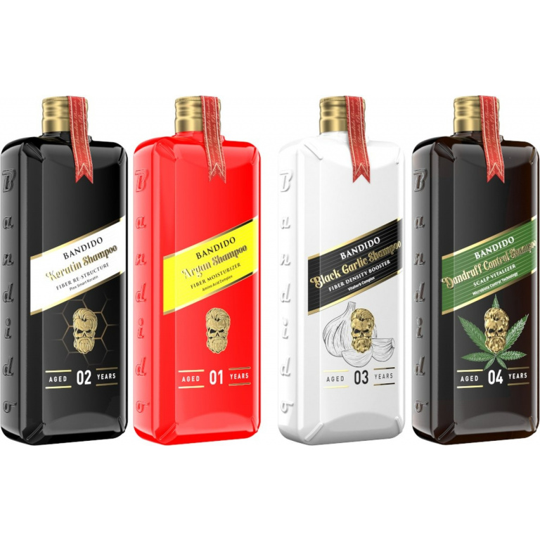 Bandido Golden Collection Black Garlic Hair Shampoo 4 X 250 ML