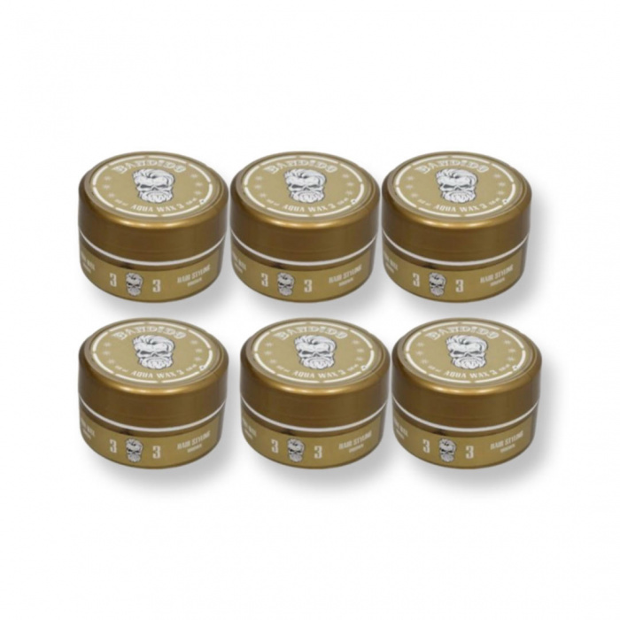 Bandido Aqua Hair Styling Wax Nr 3 Brown 150 ml 6 X St - Afbeelding 1