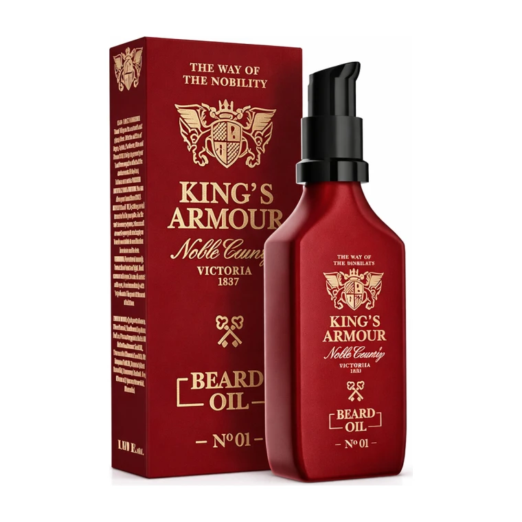 King’s Armour Noble Crown Beard Oil N°01 – Luxe Baardolie voor Kracht & Verzorging