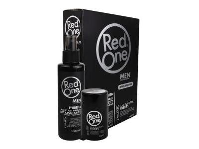 RedOne Brown Hair Fiber Topic Set12gr Fiber + 100ml Locking Mist Spray