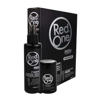 RedOne Brown Hair Fiber Topic Set12gr Fiber + 100ml Locking Mist Spray