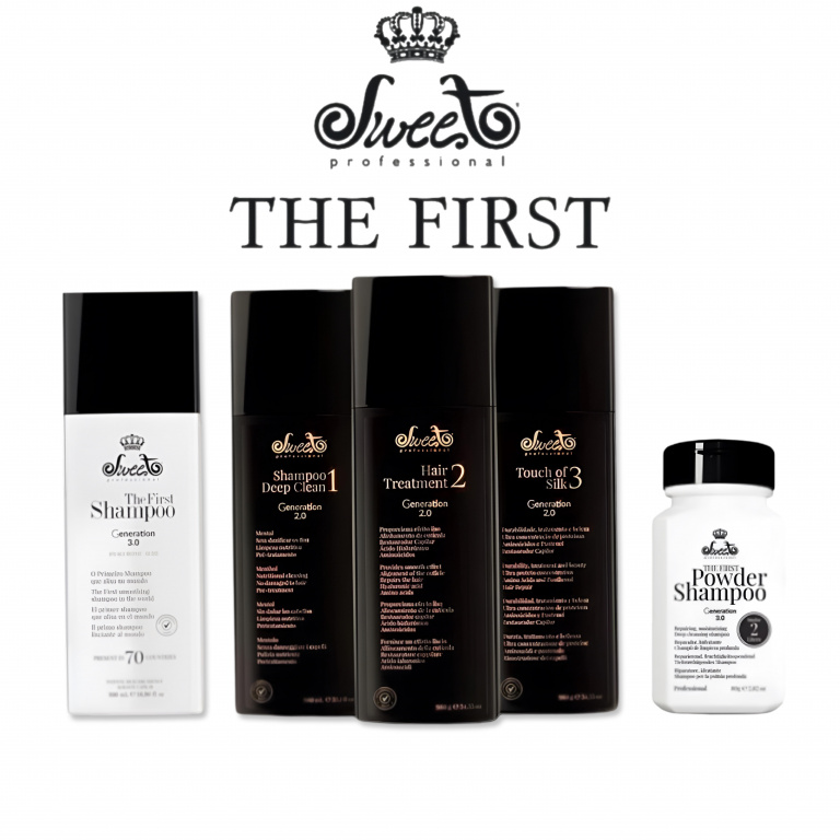 Sweet Professional Straightening System Brazilian Keratin 3 X 980 Ml & Sweet the first shampoo 3.0 Keratine treatment 980 ml & The First Powder Shampoo Home Care 80 ml
