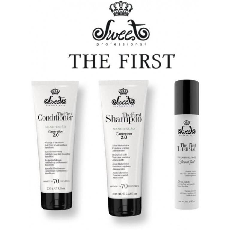 Sweet Professional Shampoo & Conditioner – Natuurlijke verzorging na keratine & Sweet - The First Thermal - Spray Protector 100 ml