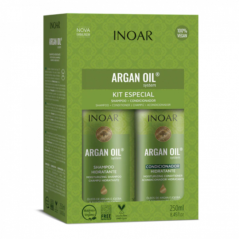 Inoar Argan Oil Set Shampoo + Conditioner 2x 250ML