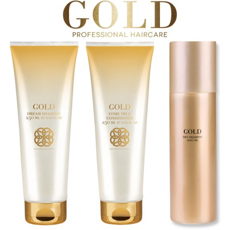 GOLD DREAM Shampoo & Conditioner 250ML + Dry Shampoo Set