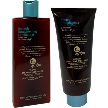 Tecna Smooth Straightening Laminating Organic Smoothing Shampoo 200ml Treatment 200ml
