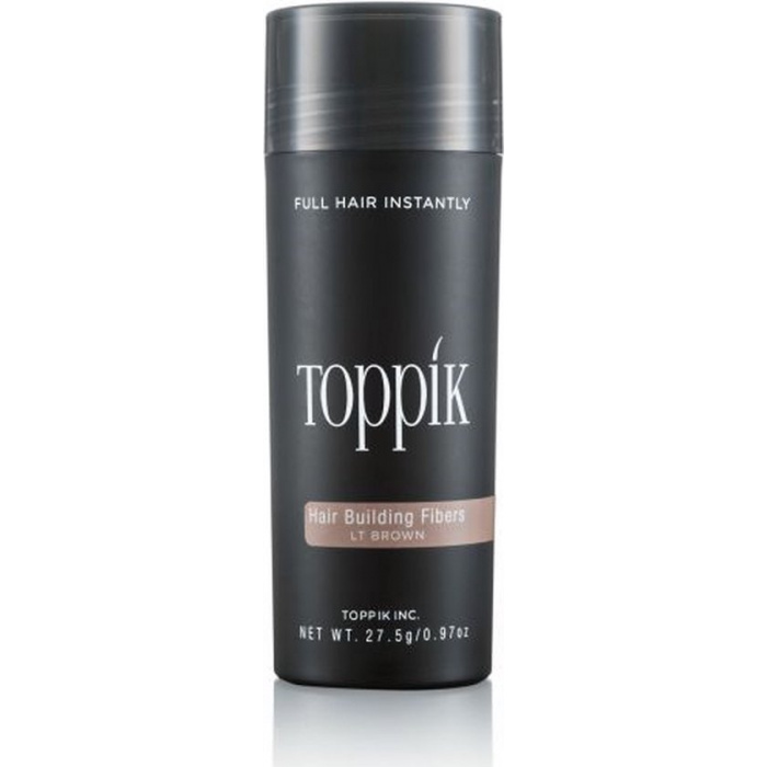 Toppik Hair Building Fibers Lichtbruin - 27,5 gram - Cosmetische Haarverdikker - Verbergt haaruitval - Direct voller haar - Afbeelding 1