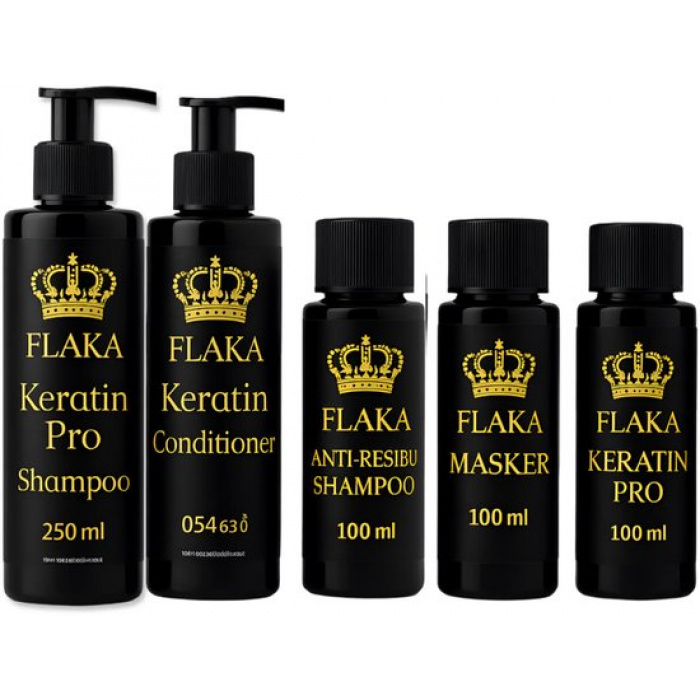 FlaKa Keratin Pro 100ml – Organische Keratinebehandeling voor Glad & Glanzend Haar & Shampoo & Conditioner na Keratinebehandeling - Afbeelding 1