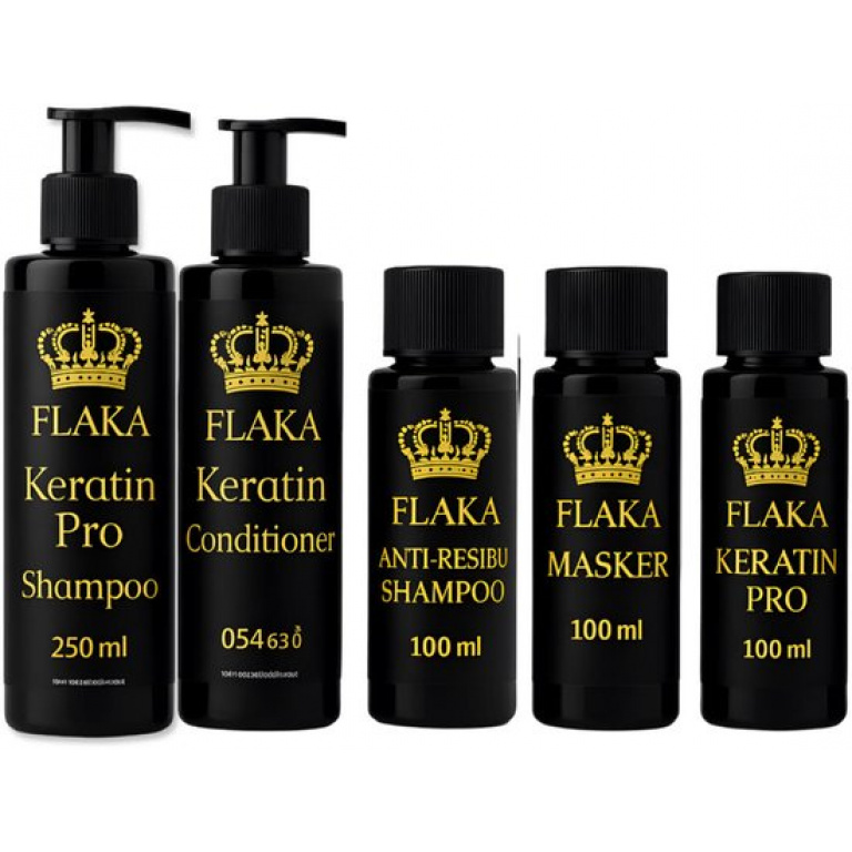 FlaKa Keratin Pro 100ml – Organische Keratinebehandeling voor Glad & Glanzend Haar & Shampoo & Conditioner na Keratinebehandeling