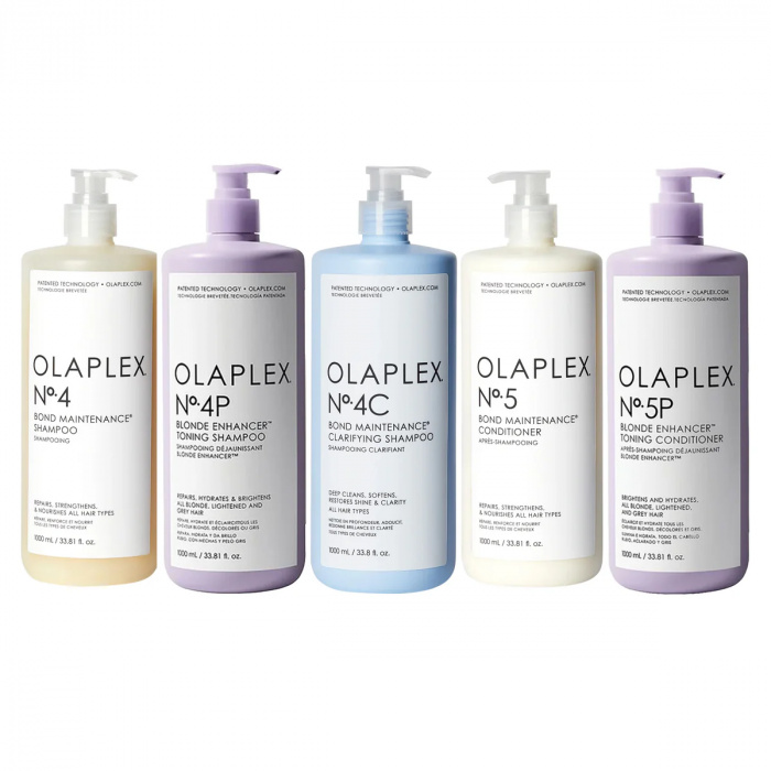 Olaplex Complete Liter Care Set No.4, No.4P, No.4C, No.5, No.5p 33.8oz / 1000ML - Afbeelding 1