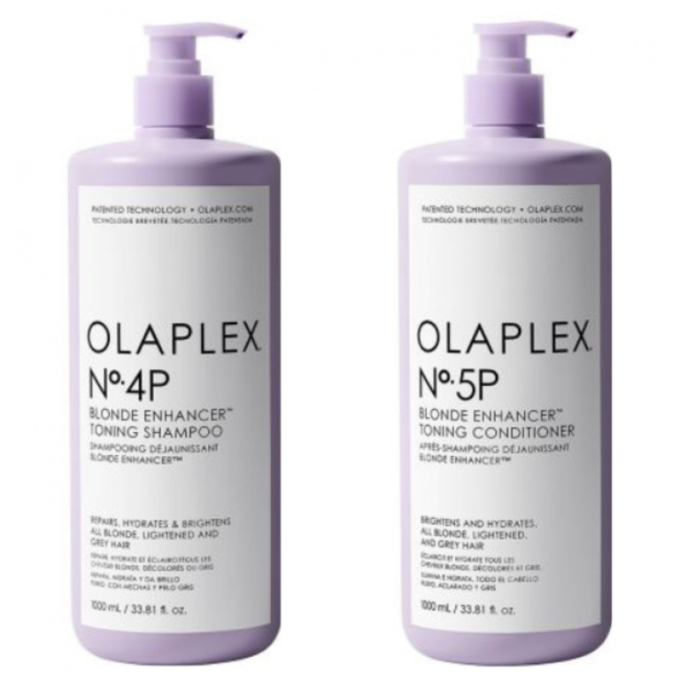Olaplex CombiDeal - No.4P Blonde Enhancer Toning Shampoo 1000 ml & No.5P Blonde Enhancer Toning Conditioner 1000 ml
