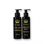 Flaka Keratin Pro Shampoo 250 ml & Conditioner 250 ml na Keratine-, Botox- en Proteïnebehandeling