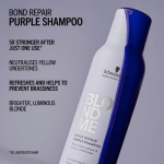 Schwarzkopf BlondMe Bond Repair Purple Shampoo 300ml + Conditioner 250ml - Afbeelding 4